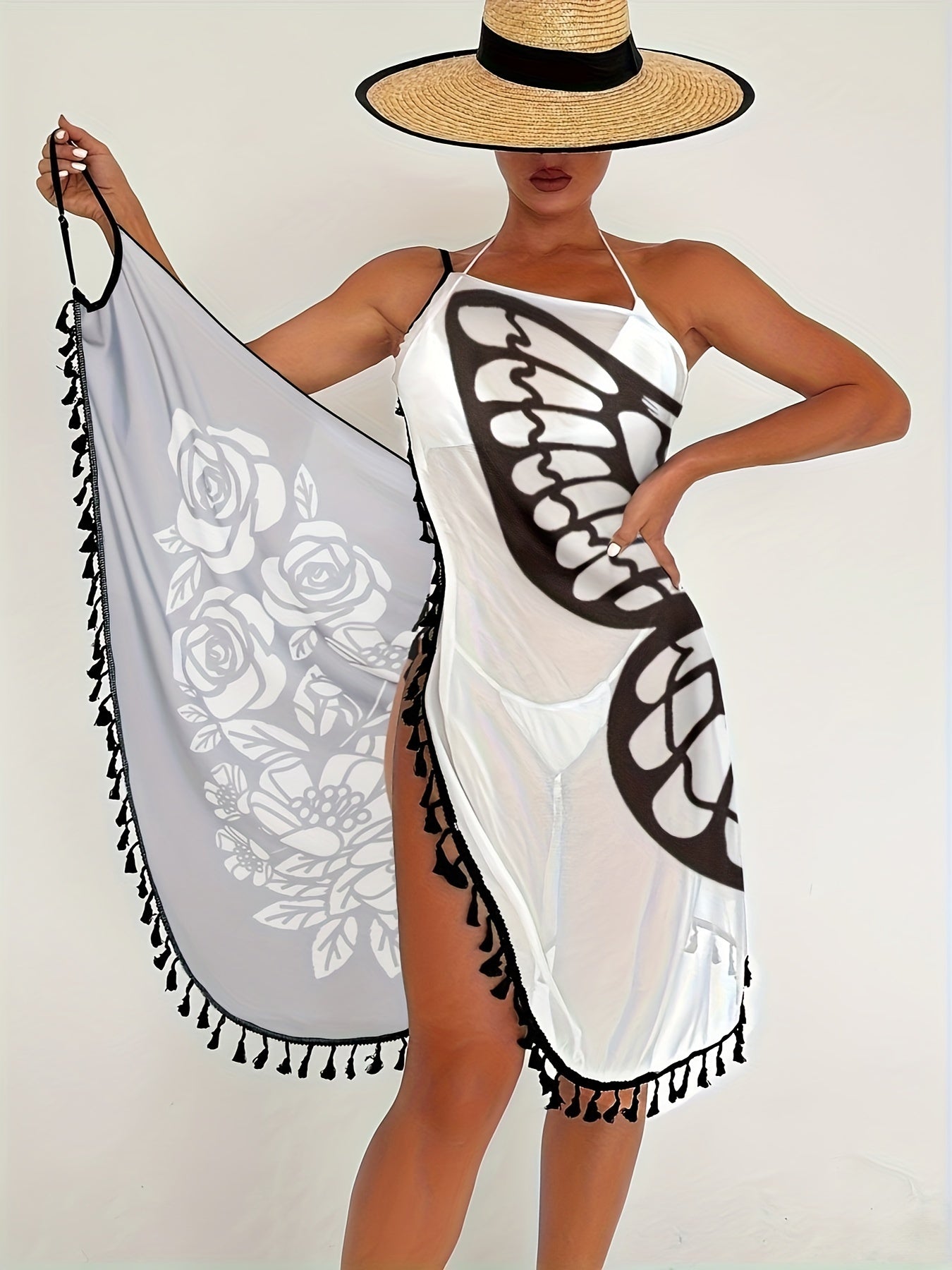 Sandrine|Robe de Plage Séduisante