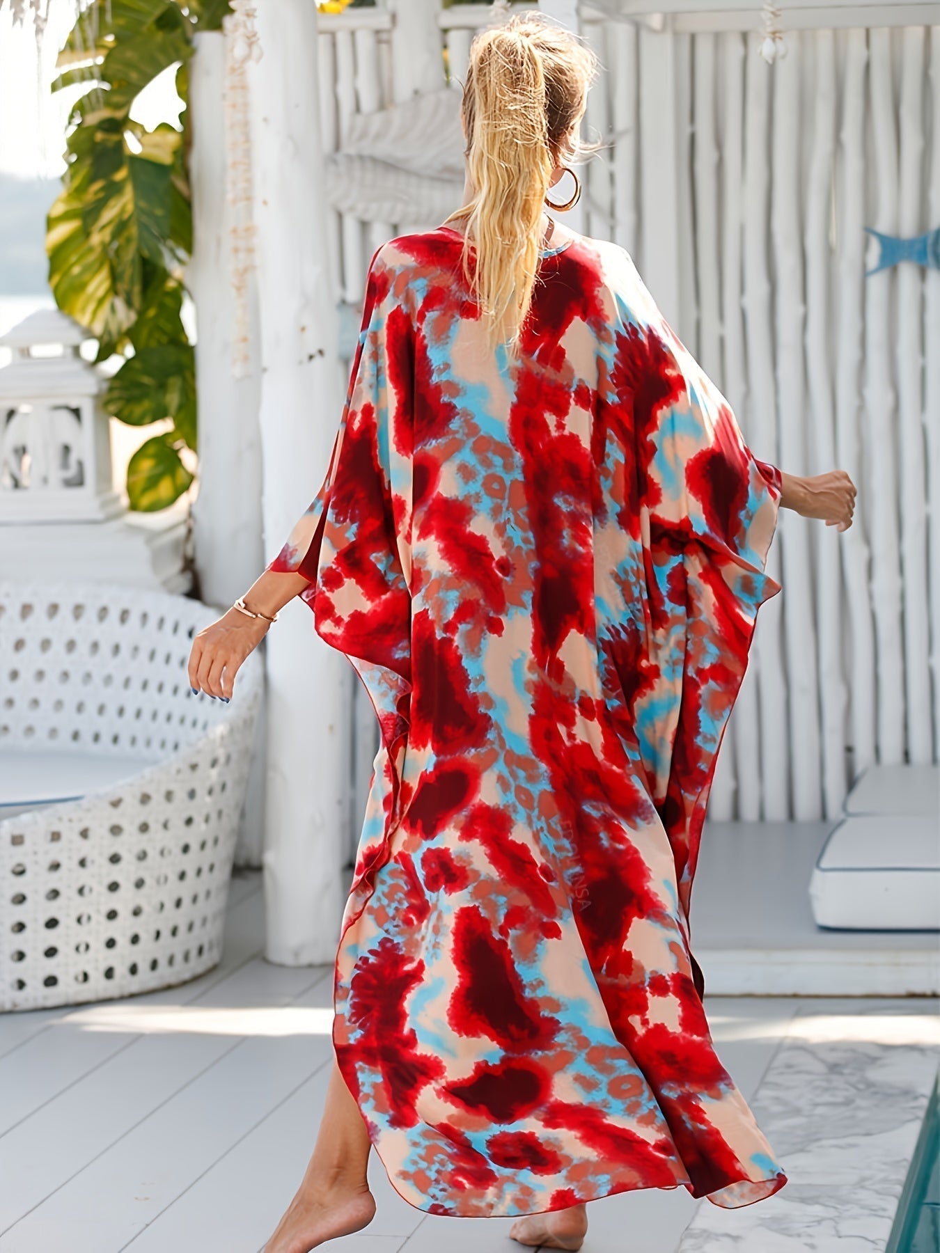 Robe Tropicale En Fibre De Bambou