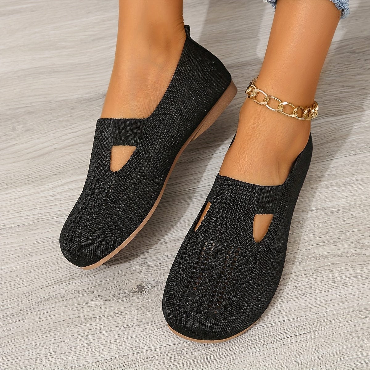 Elodie|Chaussures plates tricotées pour femmes