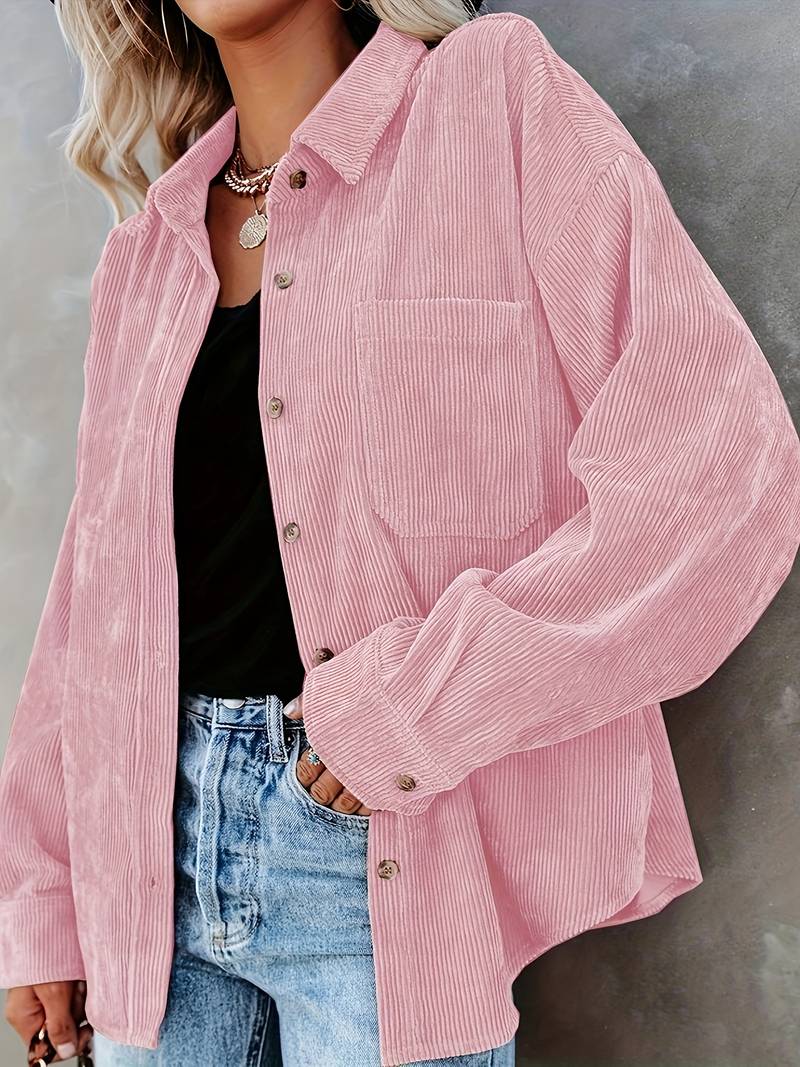 Brenda|Chemise en velours côtelé vintage