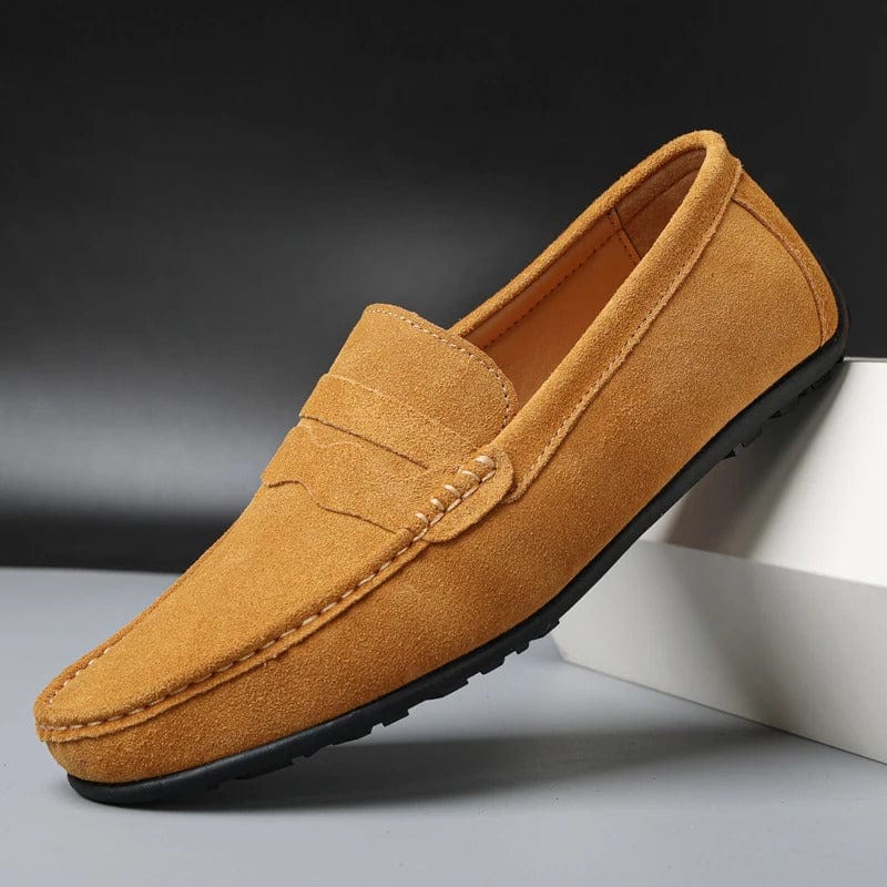 Florent|mocassins en cuir véritable et en daim