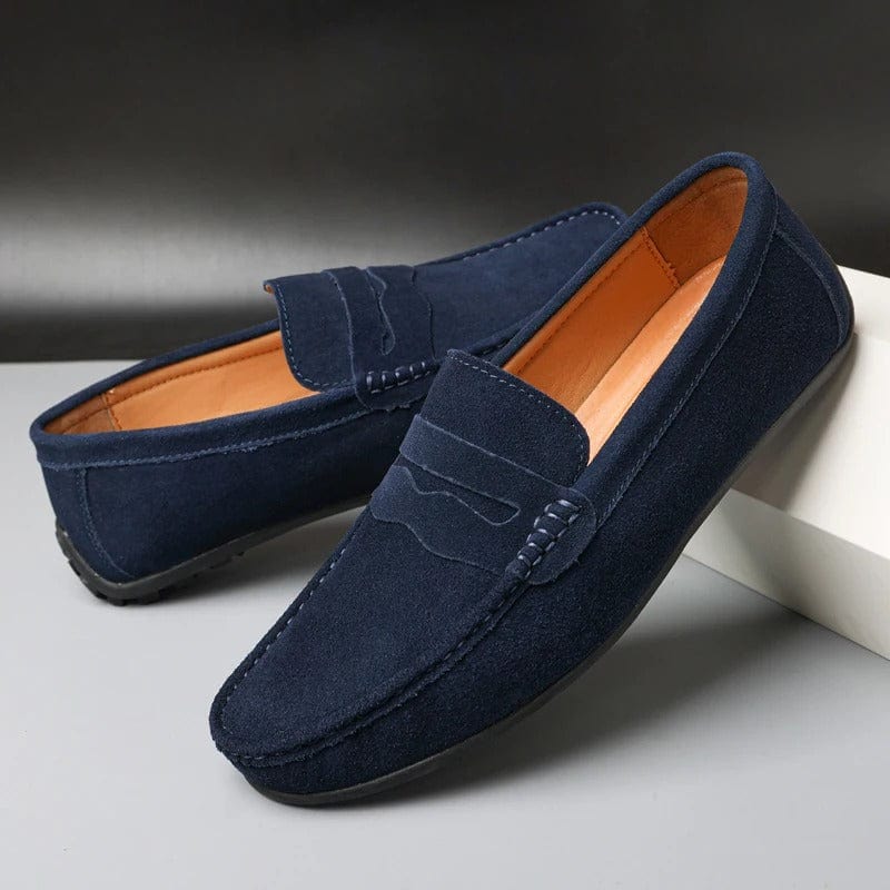 Florent|mocassins en cuir véritable et en daim