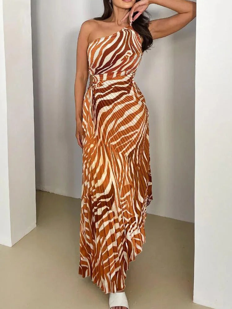Élodie - Robe Asymétrique à Fleurs - Élégante et Féminine