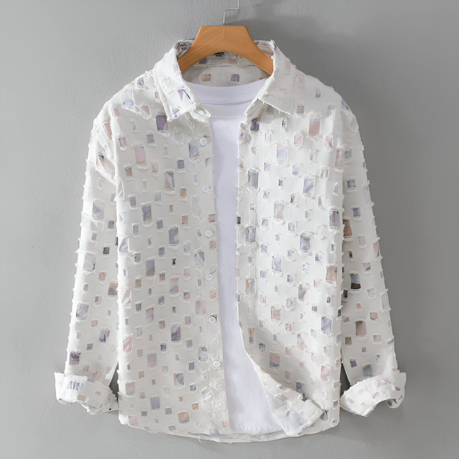 FLORA|CHEMISE EN DENIM EFFILOCHÉ