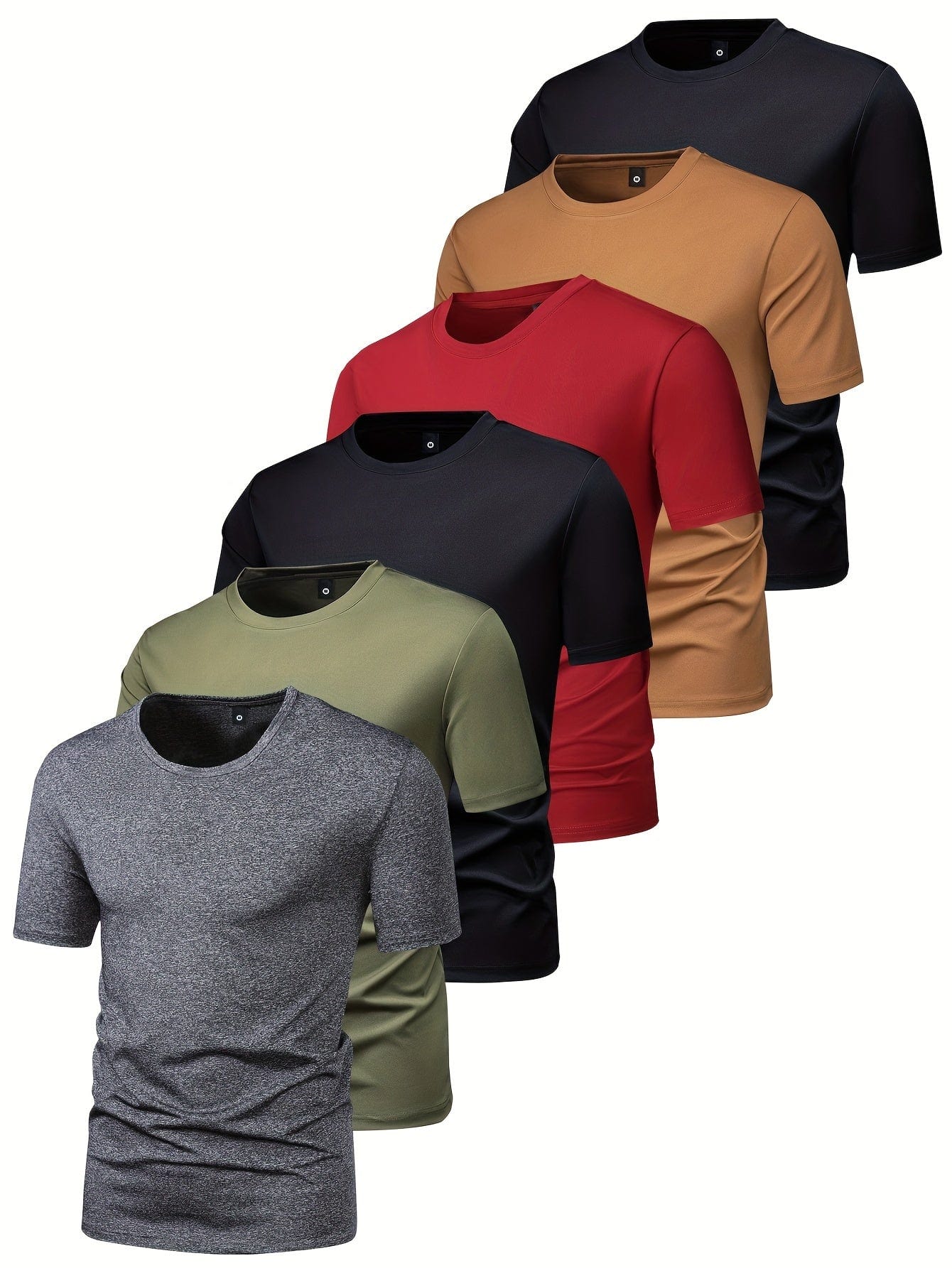 Valentin｜t-shirt décontracté extensible à col rond pour l'été