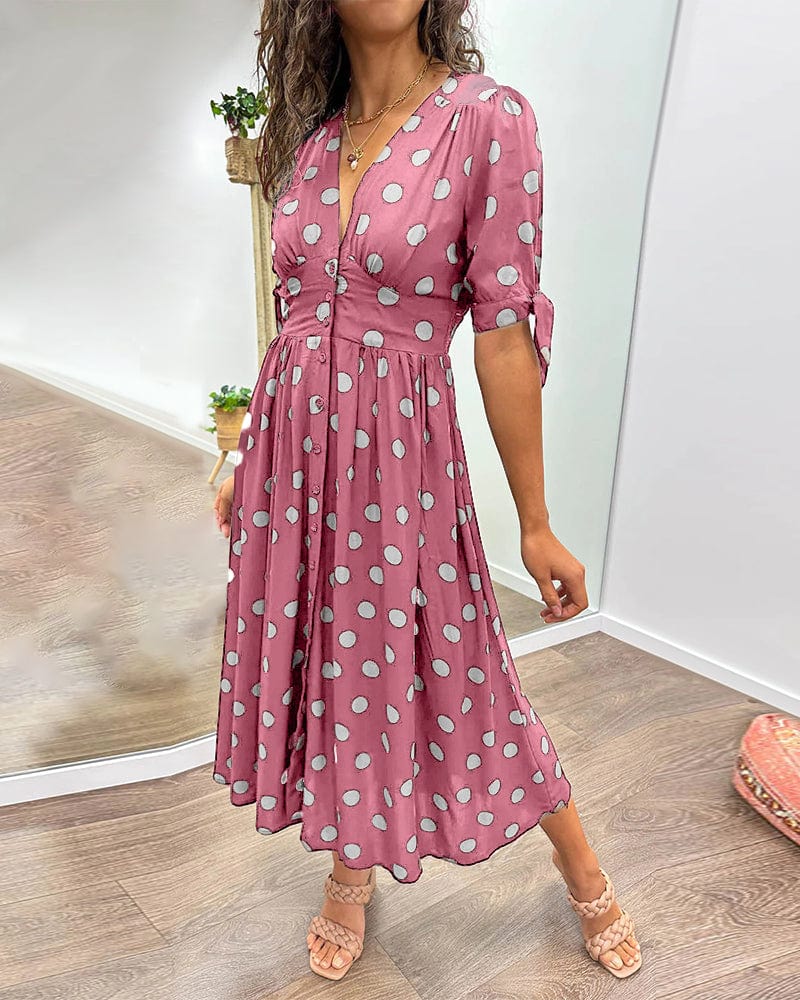 Rebecca｜Robe à Motifs Piqués