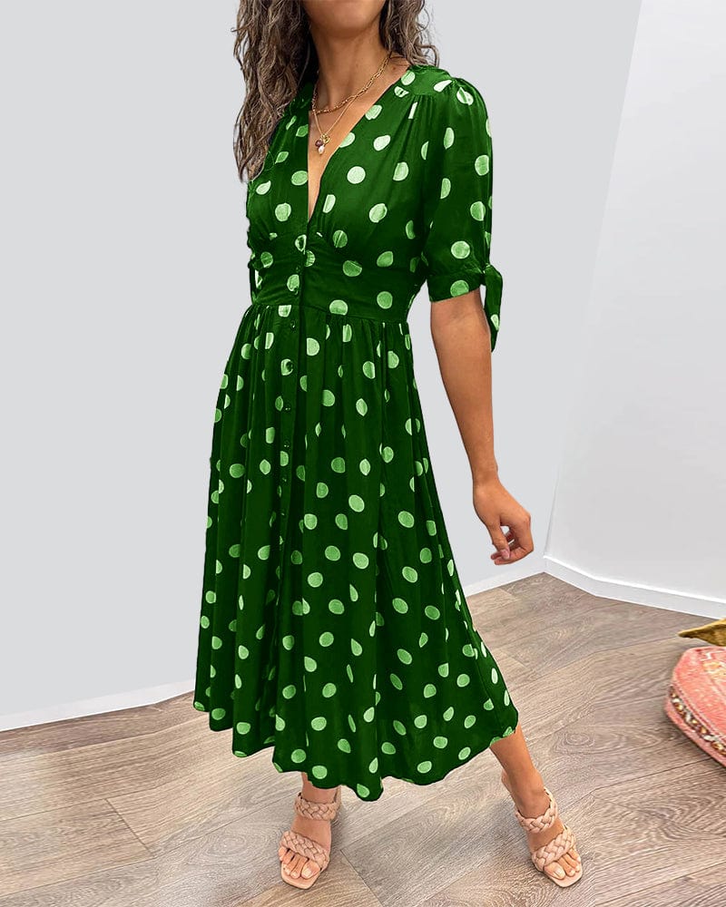 Rebecca｜Robe à Motifs Piqués