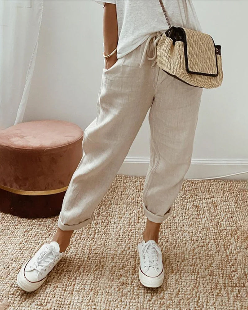 Elsa | Pantalon En Lin Anti-Transpiration