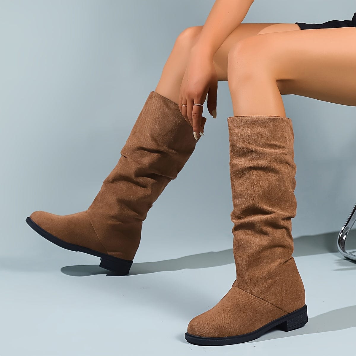 Clara｜Bottes mi-mollet décontractées pour femmes