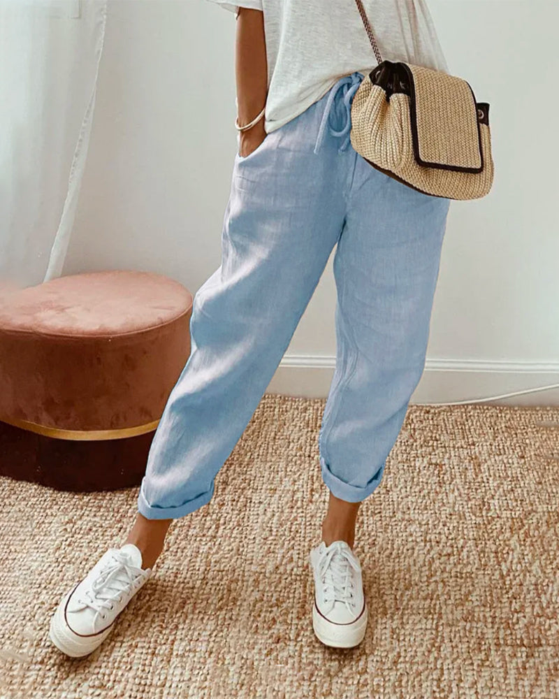 Elsa | Pantalon En Lin Anti-Transpiration