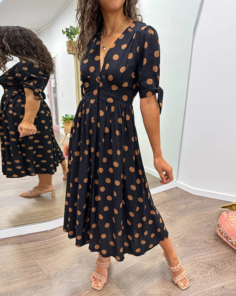 Rebecca｜Robe à Motifs Piqués