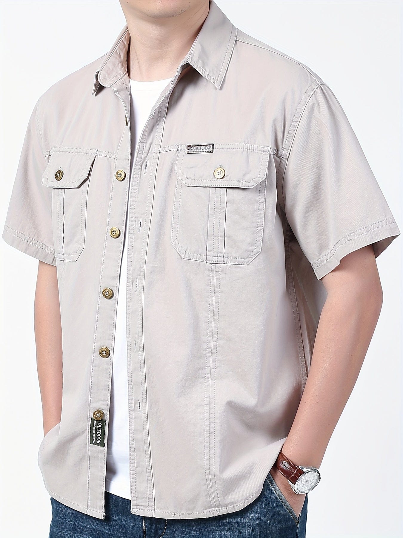 Sébastien｜Chemise cargo élégante pour hommes