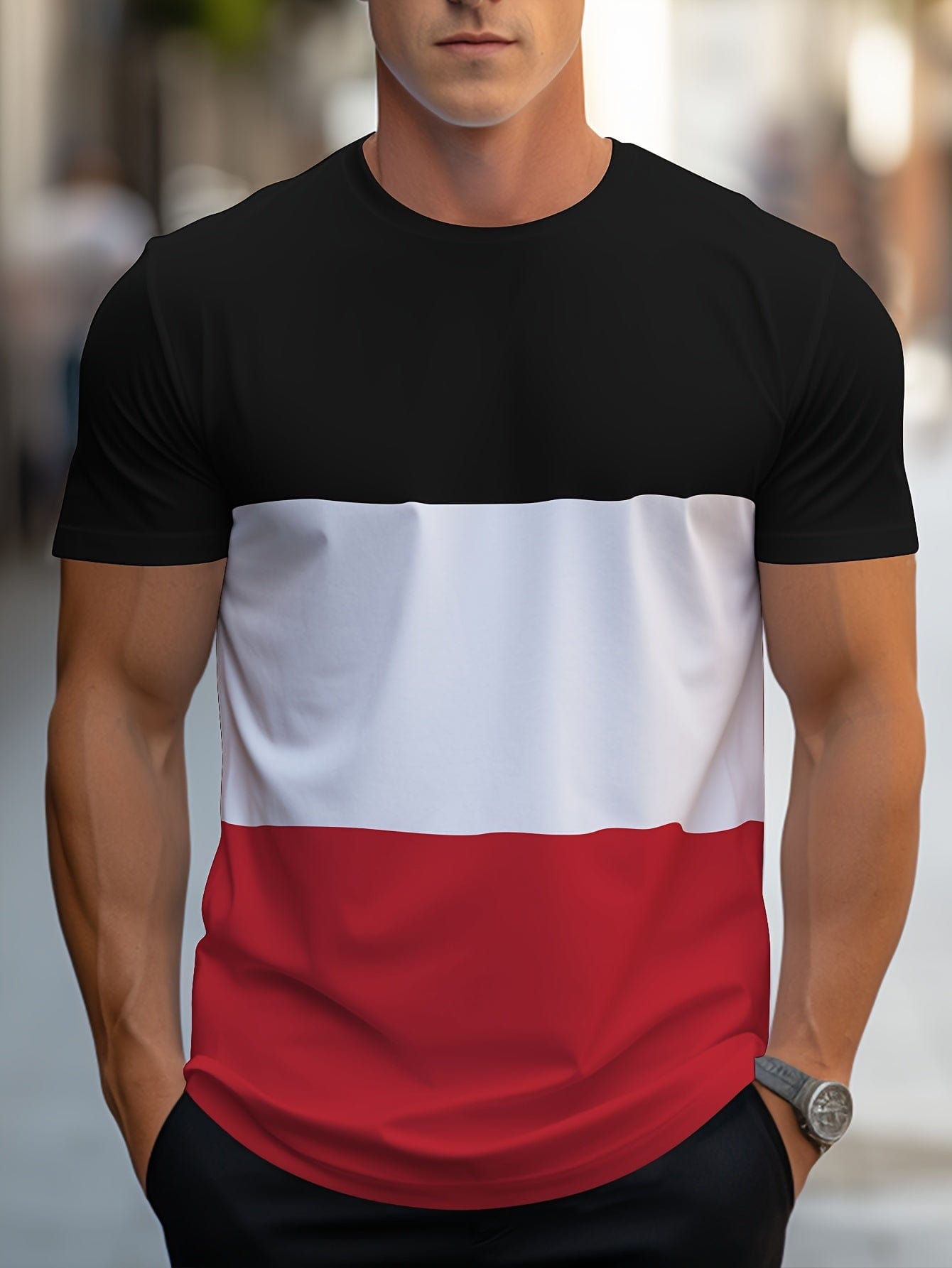 Baptiste｜T-shirt à rayures contrastées