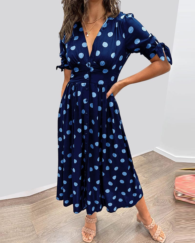 Rebecca｜Robe à Motifs Piqués