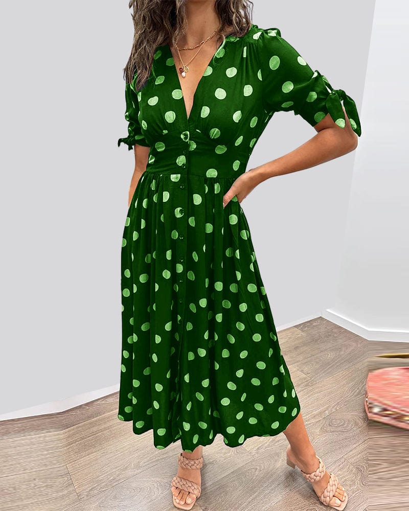 Rebecca｜Robe à Motifs Piqués
