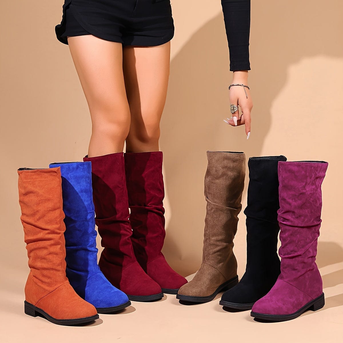 Clara｜Bottes mi-mollet décontractées pour femmes