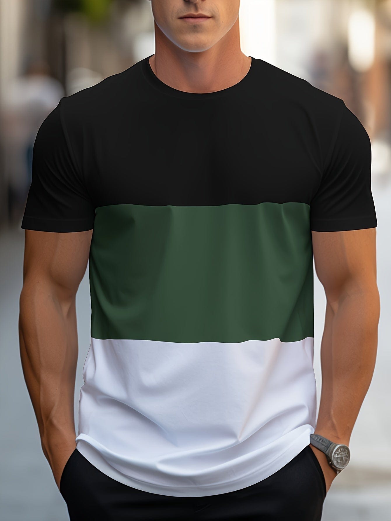 Baptiste｜T-shirt à rayures contrastées