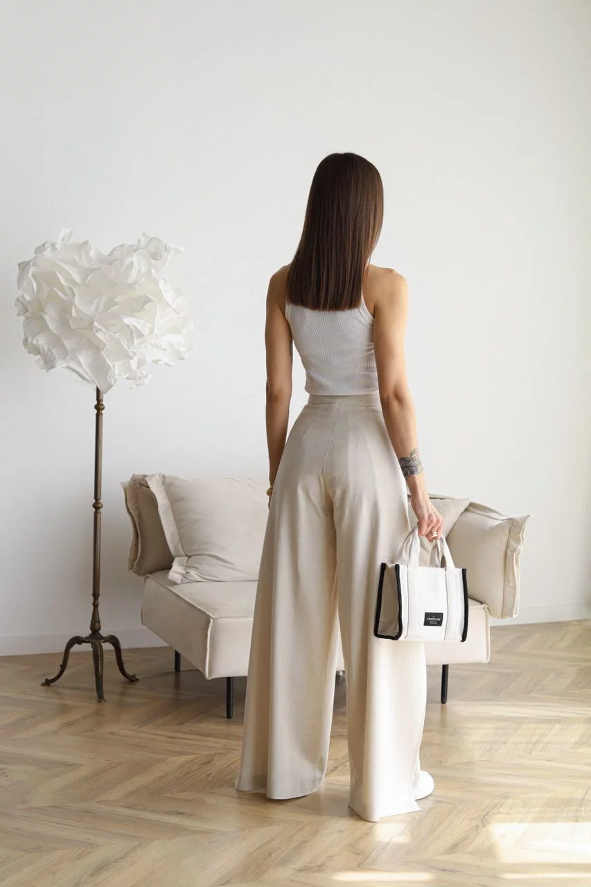 Ambre | Pantalon en lin à jambes larges