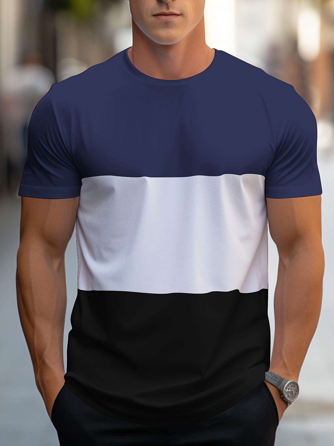 Baptiste｜T-shirt à rayures contrastées