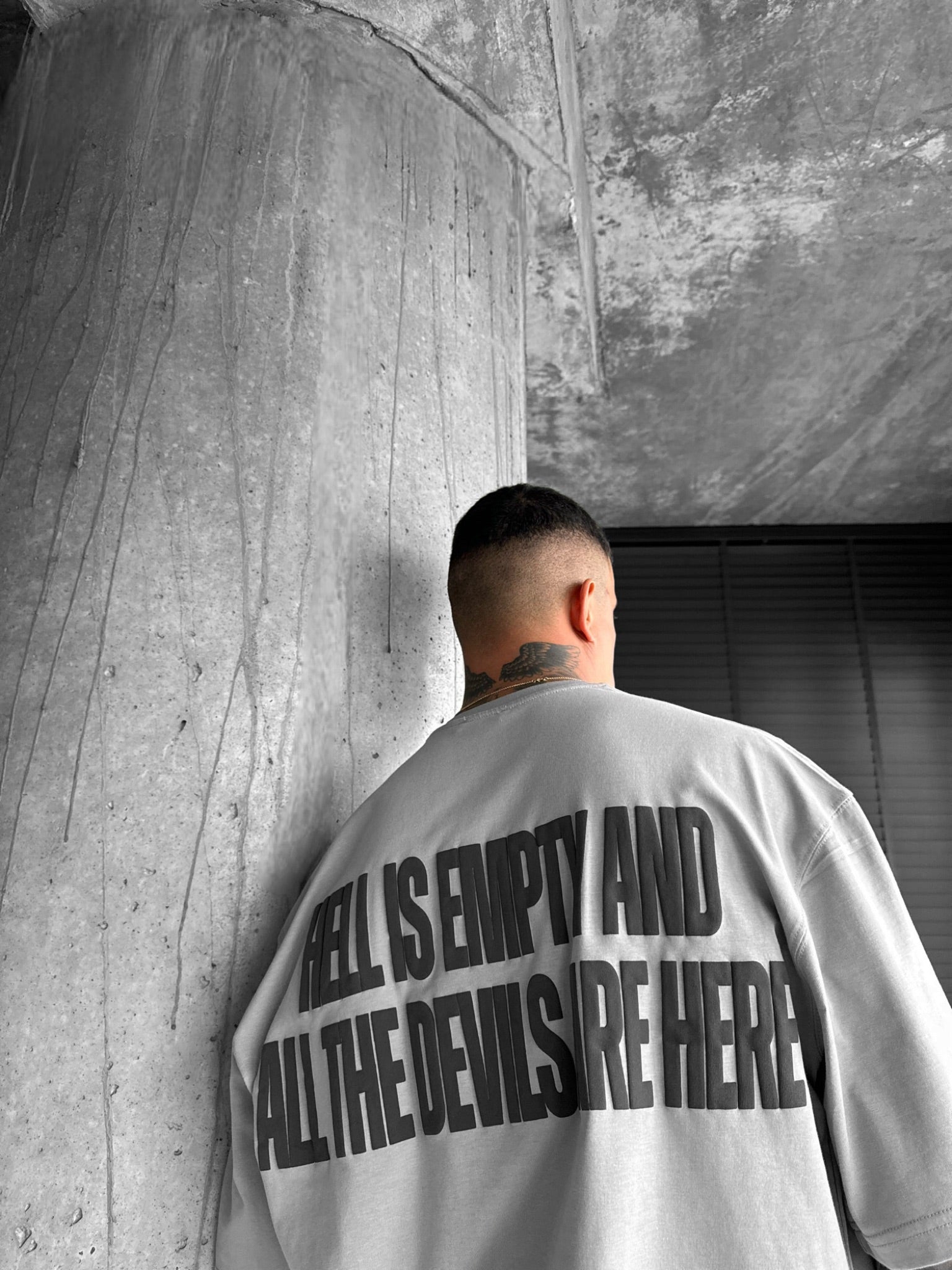 Oversize Statement T-shirt - Grey