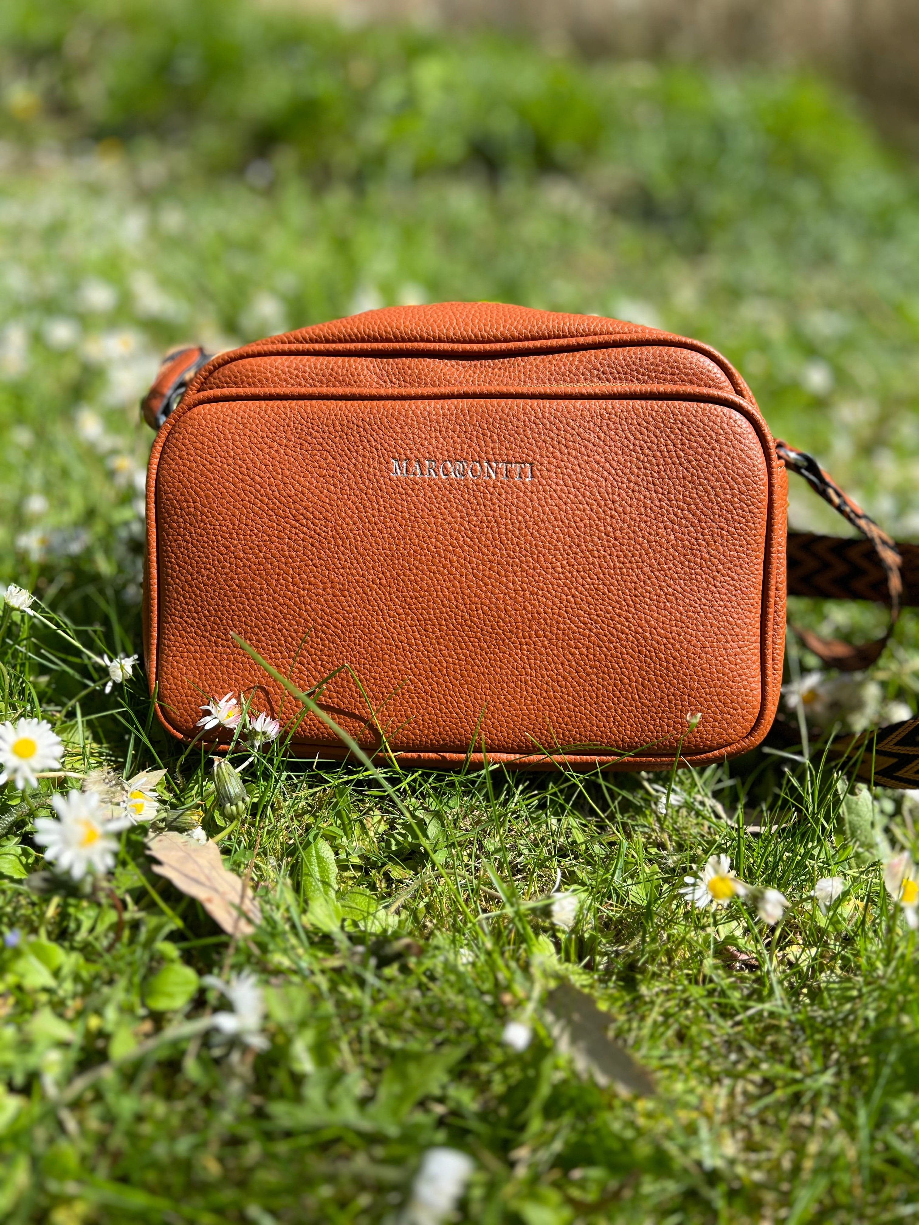 Marine｜Sac à bandoulière en cuir pour femmes.