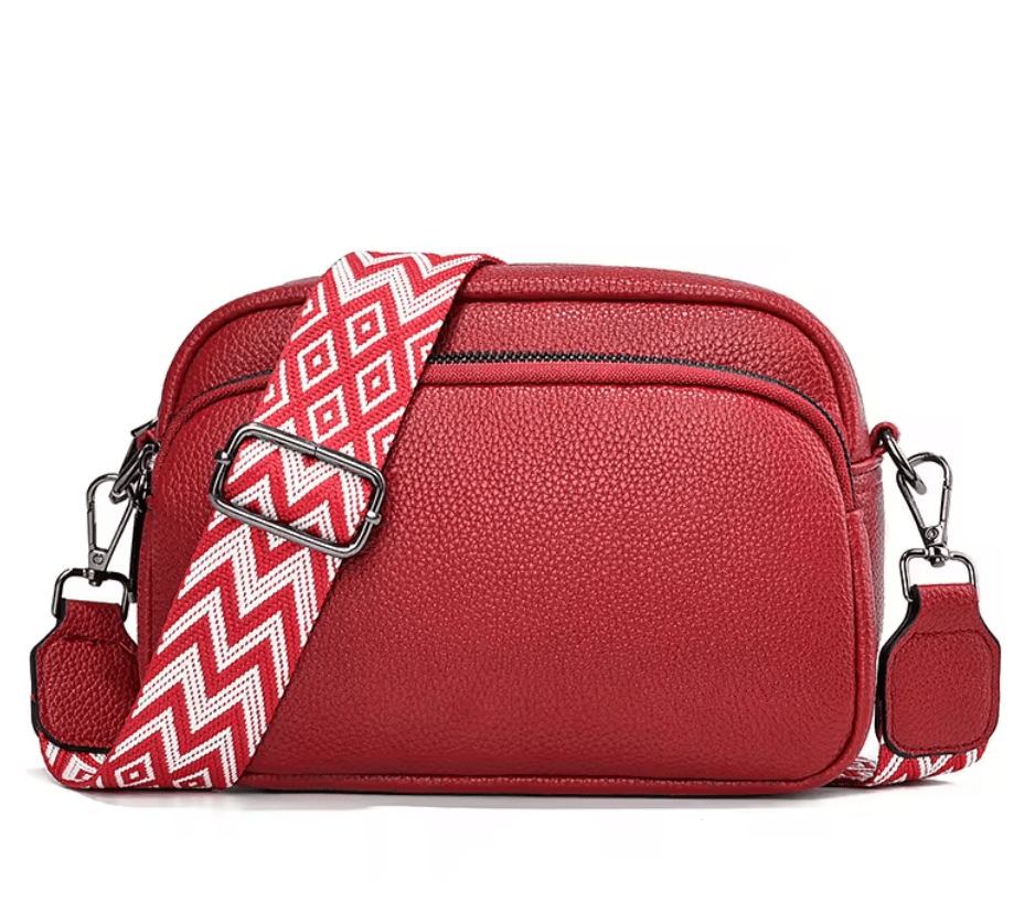 Marine｜Sac à bandoulière en cuir pour femmes.