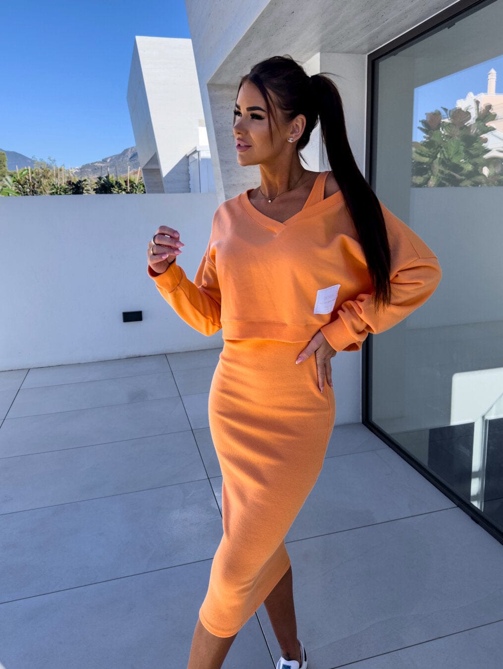 Andrea｜Ensemble Décontracté Sweatshirt et Robe