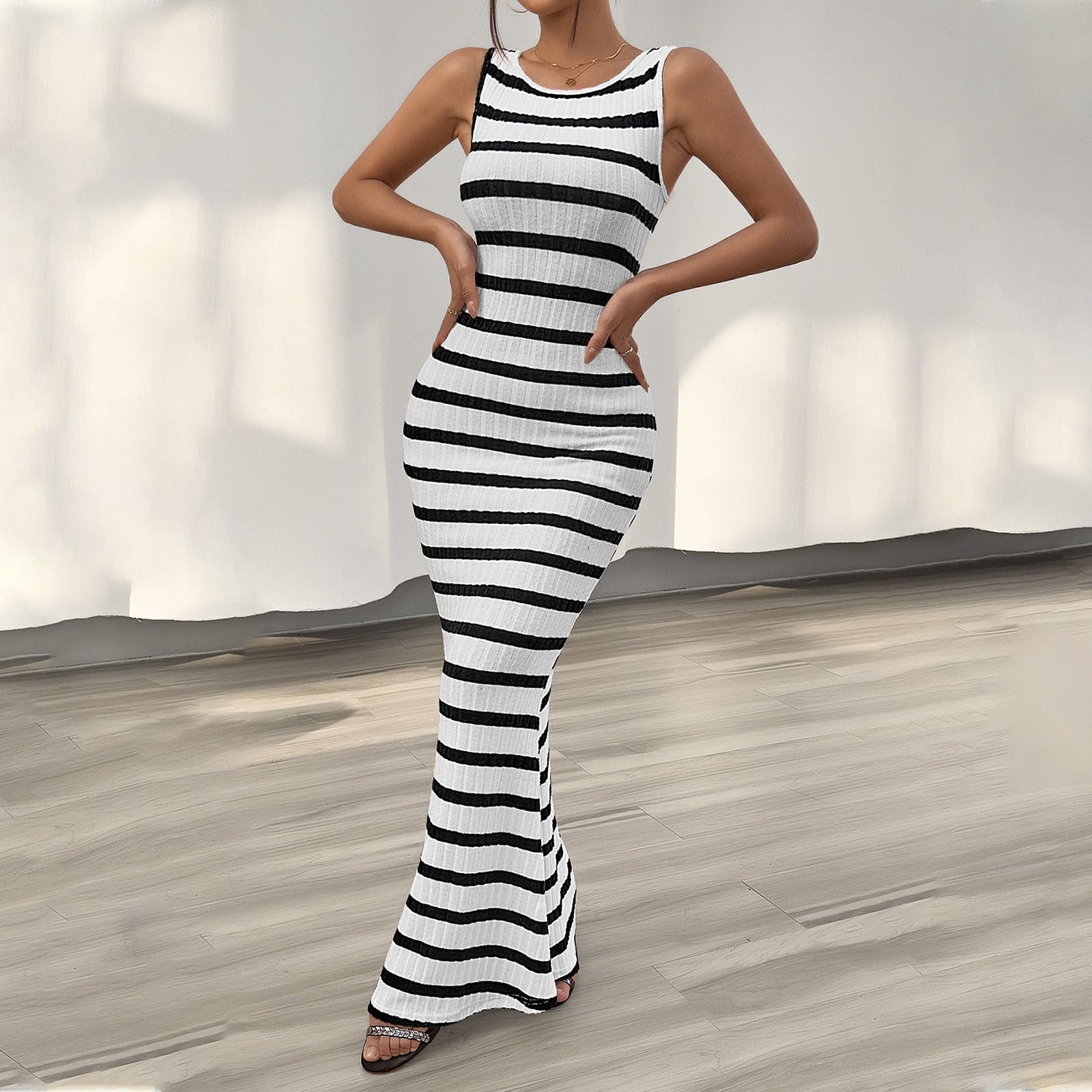 Séraphine | Robe à rayures slim