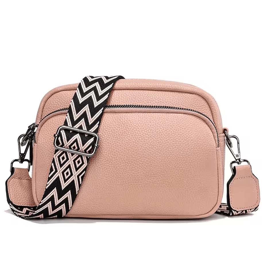 Marine｜Sac à bandoulière en cuir pour femmes.