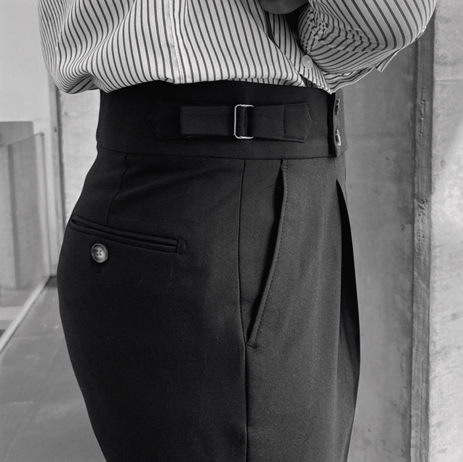 Edward™ - Pantalon Taille Haute - Bouclée