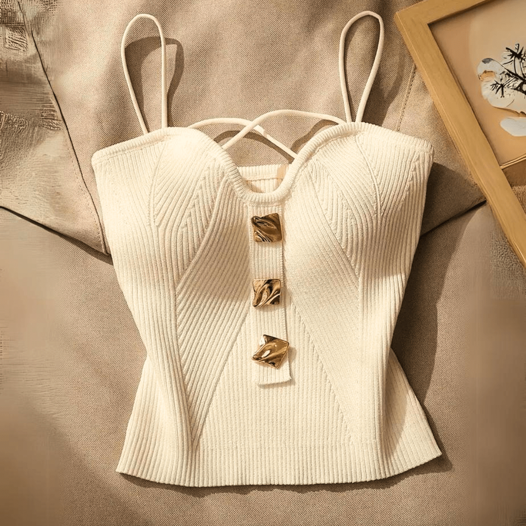 Loane｜Haut Corset Sculpté en Côtes