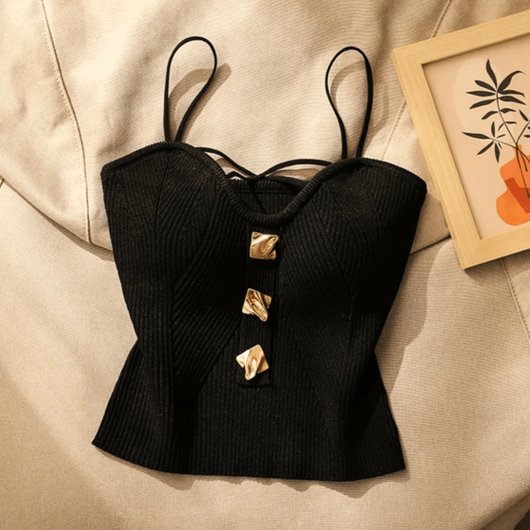 Loane｜Haut Corset Sculpté en Côtes