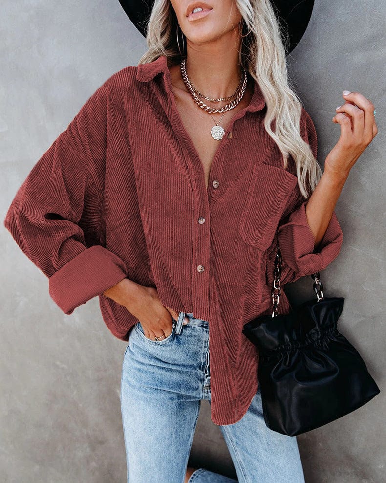 Brenda｜Chemise en velours côtelé vintage