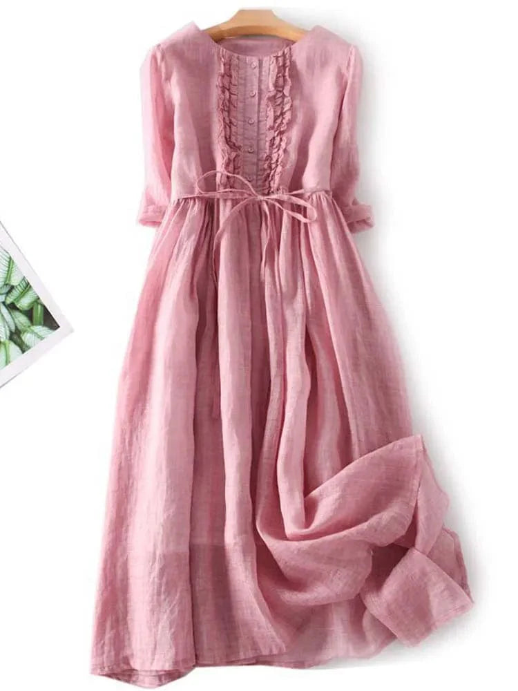 Pauline | Robe élégante en lin