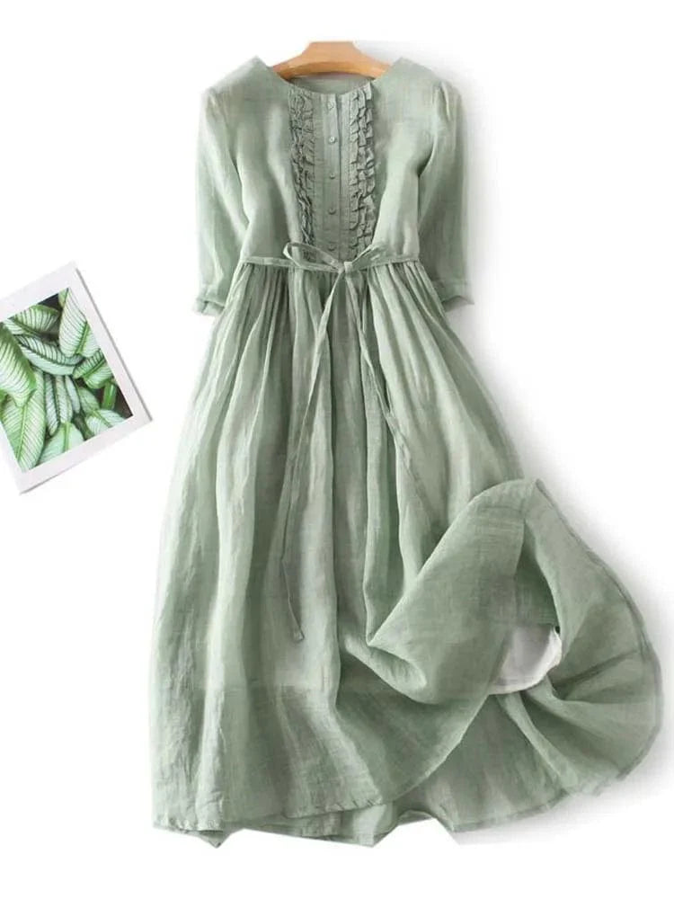 Pauline | Robe élégante en lin