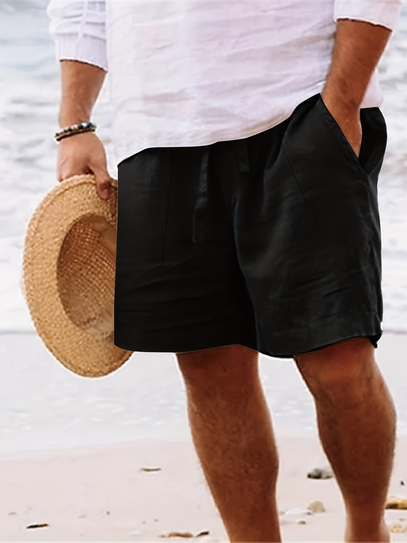 Sébastien｜Shorts unis à la mode pour hommes
