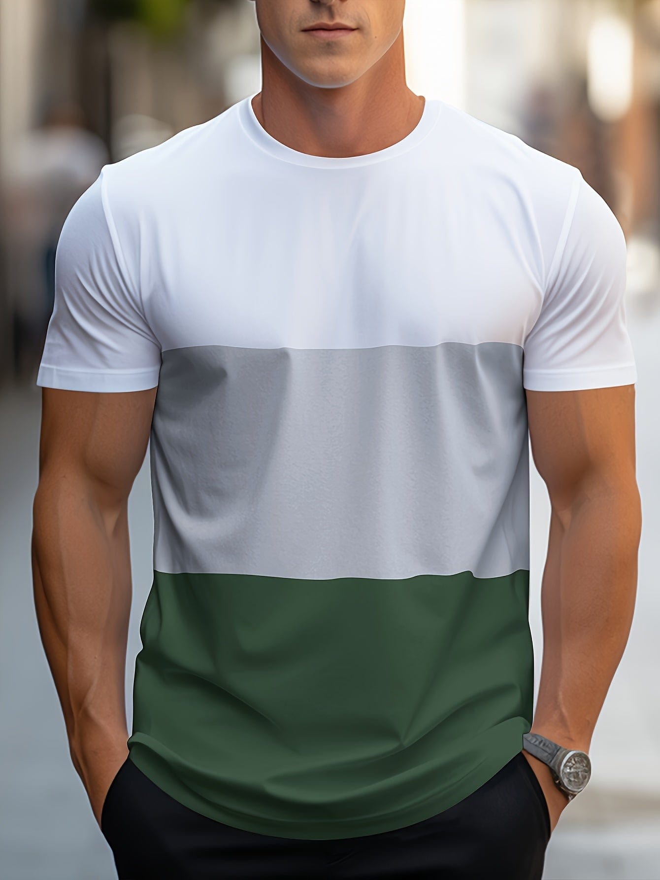 Baptiste｜T-shirt à rayures contrastées