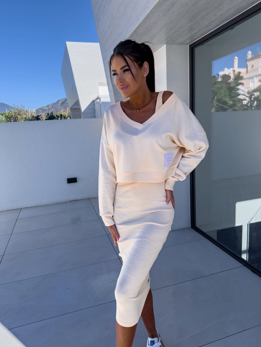 Andrea｜Ensemble Décontracté Sweatshirt et Robe