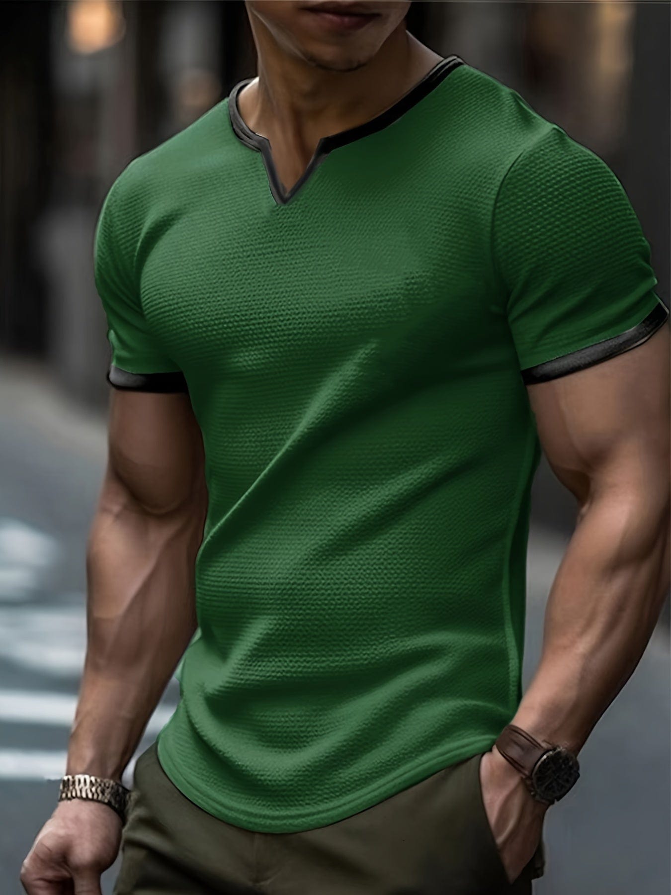 Steeve｜T-shirts à manches courtes unis pour hommes
