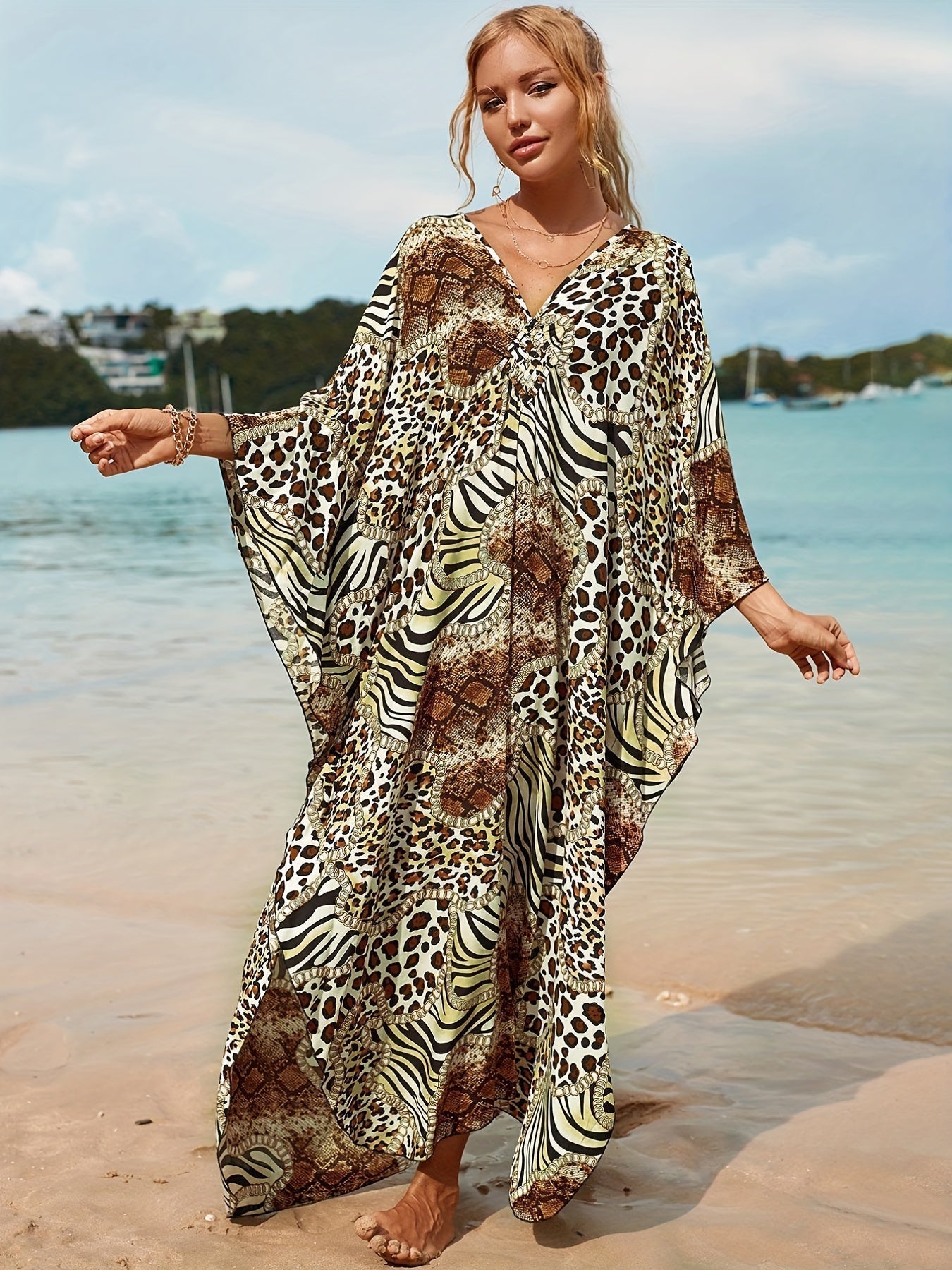 Robe Tropicale En Fibre De Bambou