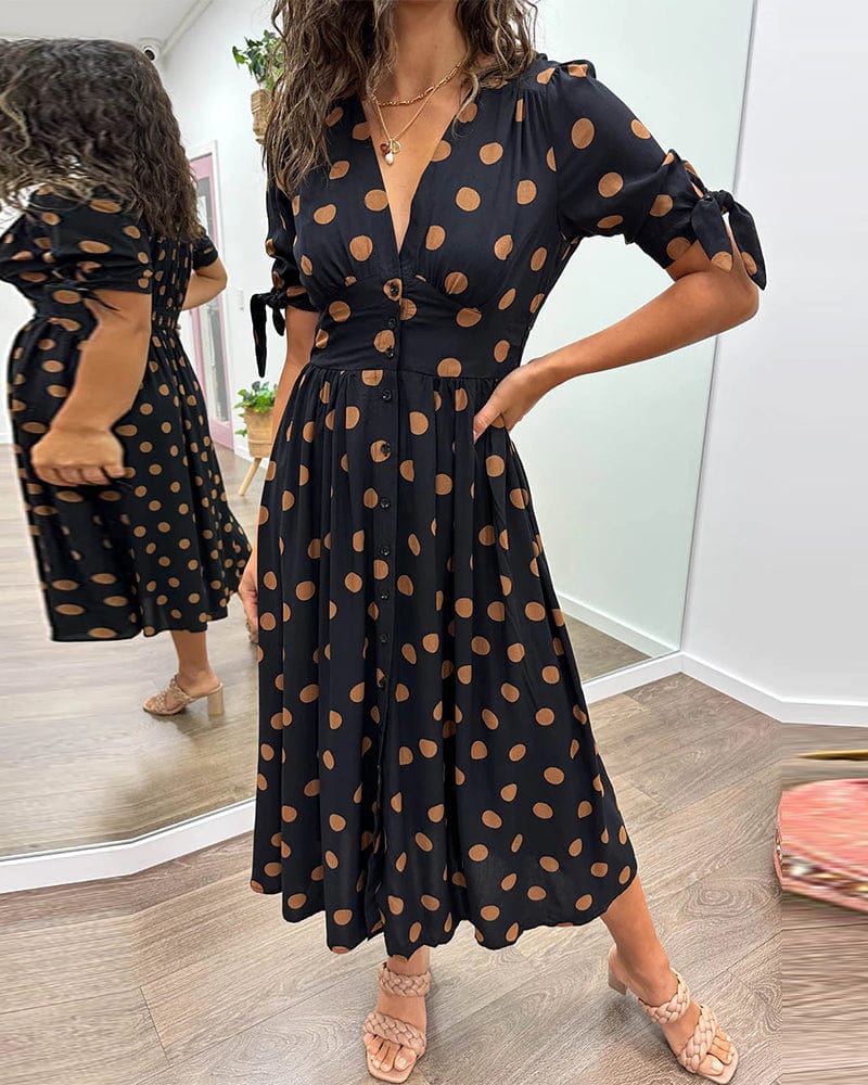 Rebecca｜Robe à Motifs Piqués