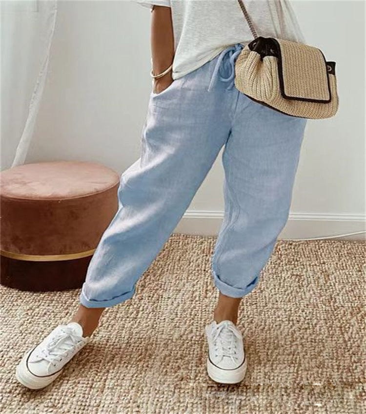 Zoé｜Pantalon élégant en coton et lin