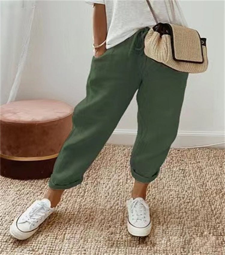 Zoé｜Pantalon élégant en coton et lin